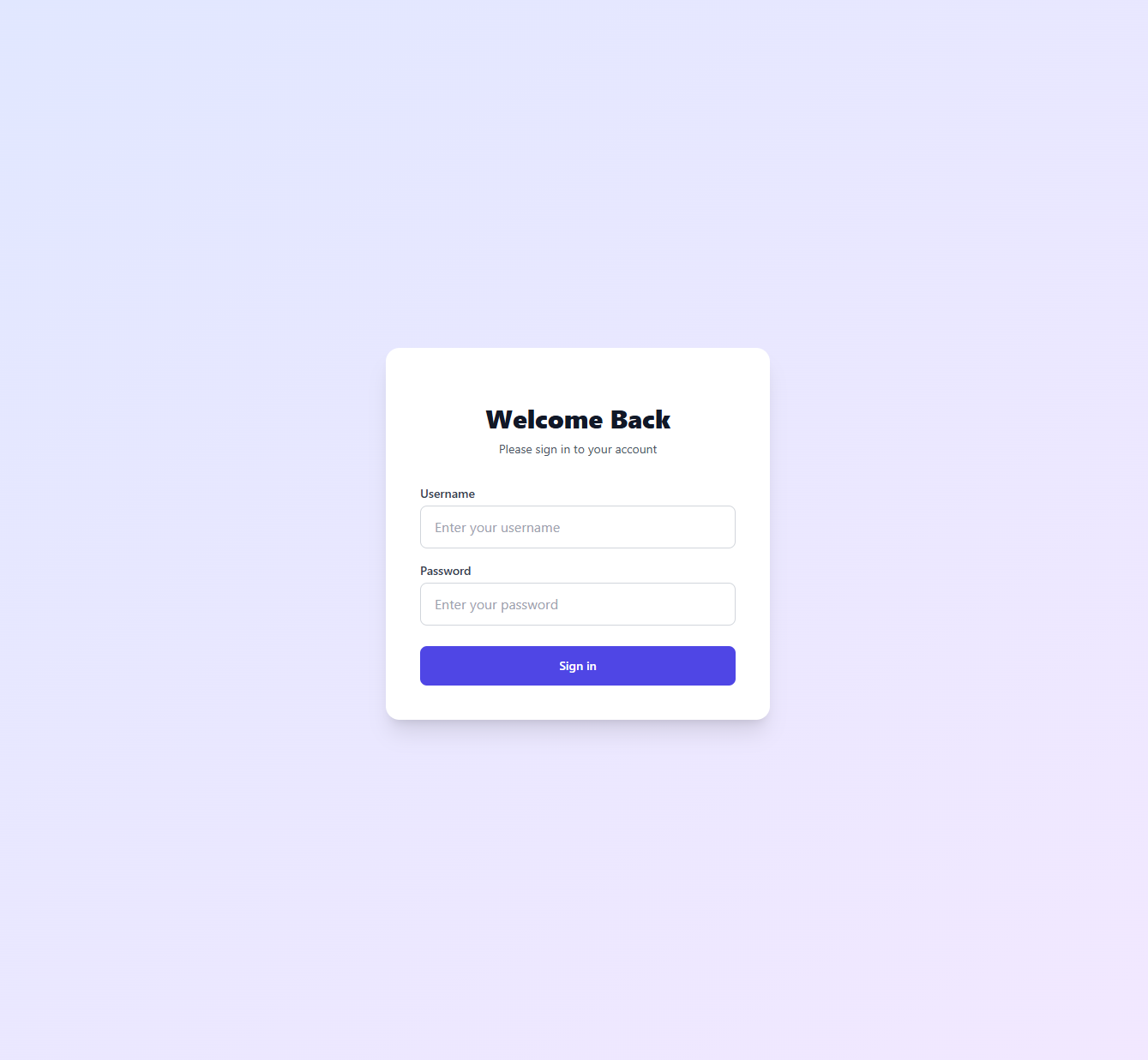 Login der WebaApp
